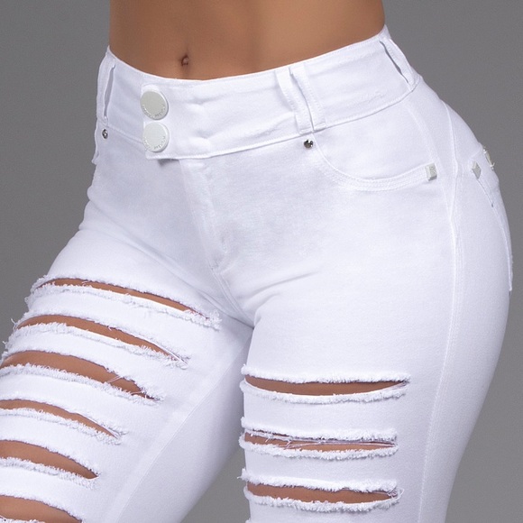 Distressed Brazilian Butt Lift Jeans
